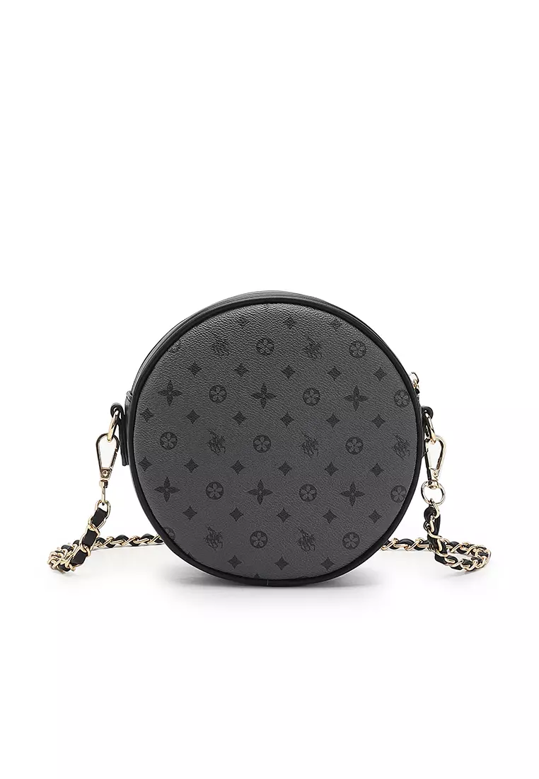 Women's Monogram Sling Bag / Crossbody Bag (Tas Selempang Wanita) - Hitam