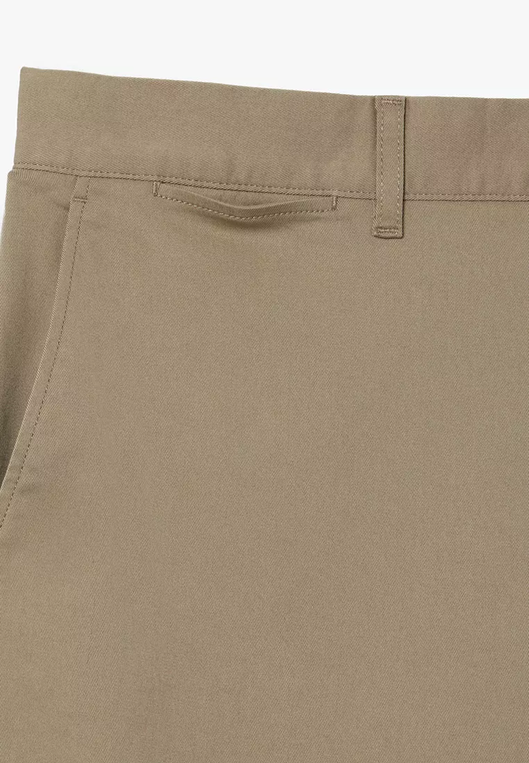 Slim Fit Stretch Cotton Bermuda Shorts