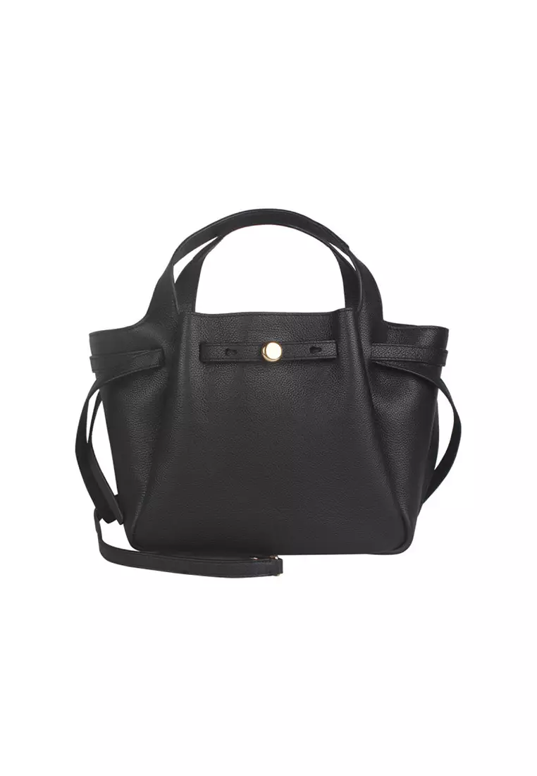Tory Burch Romy Leather Tote in Black 164866-001 2026 | Buy Tory