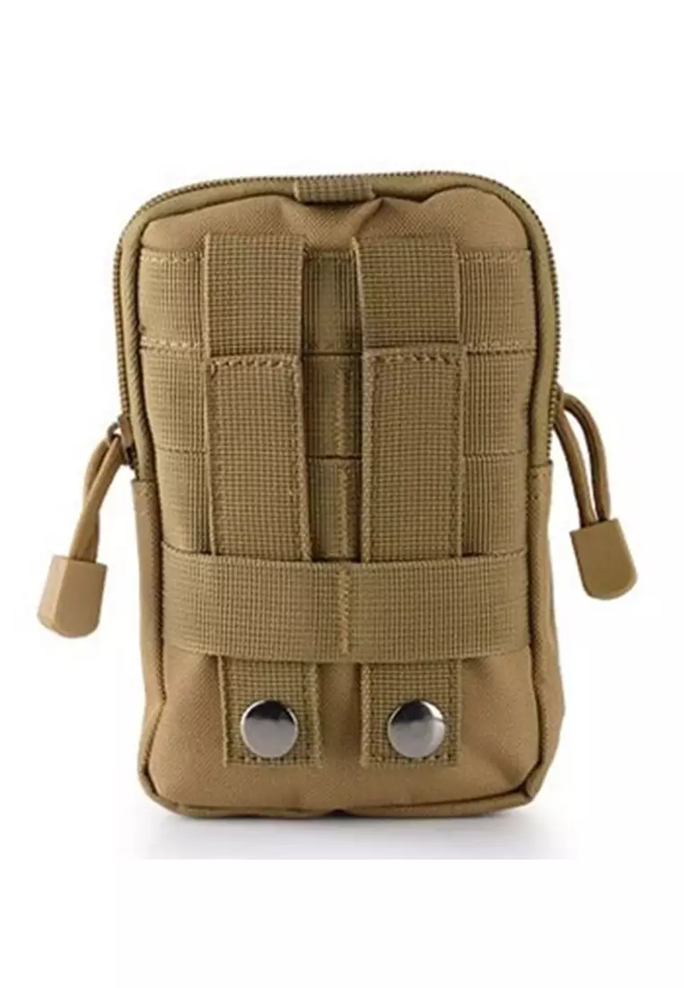 Atera Tas Pinggang Mini Pria Tactical Casual Waistbag Army Look Material Canvas ORIGINAL - Khaki