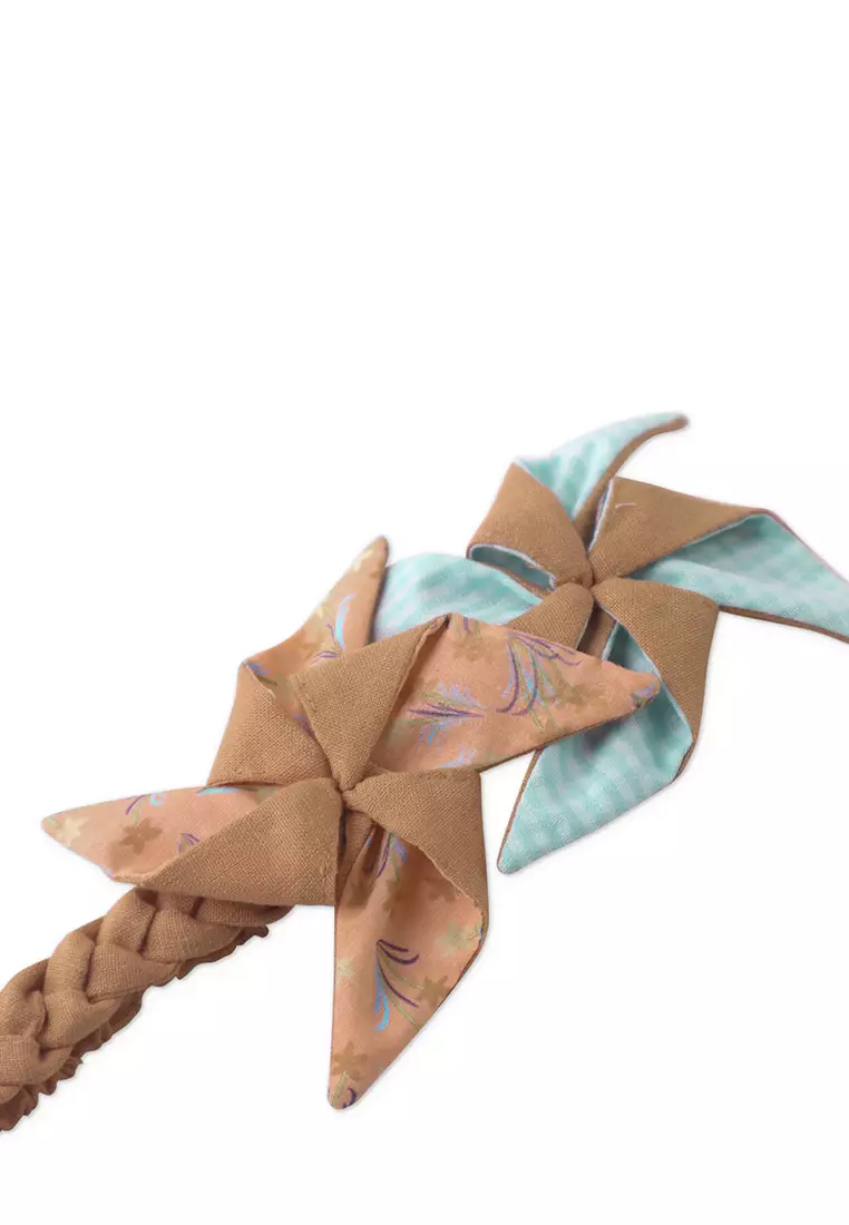 Baby Girls Phoebe Braided Turban With Pinwheels