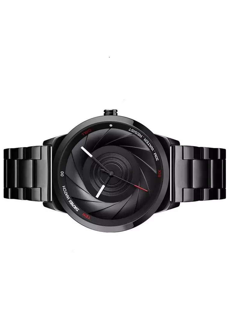 Jam Tangan Analog Pria Waterproof Strap Tali Material Stainless Steel ZY03 ORIGINAL