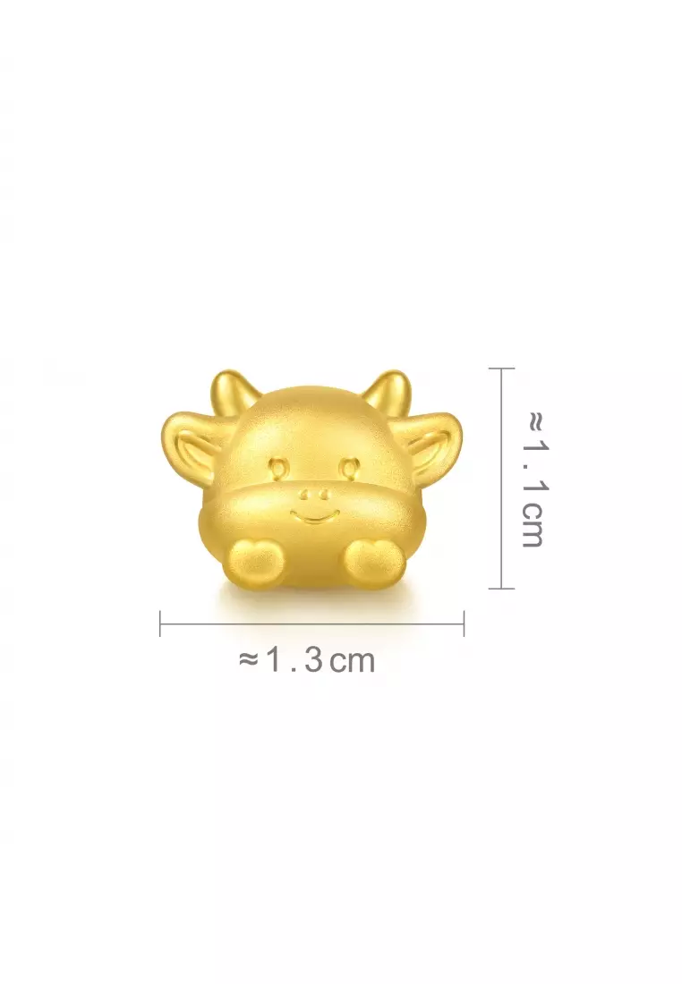 999 Gold Ox Charm for Women & Men 95960C  [Bracelet not included]