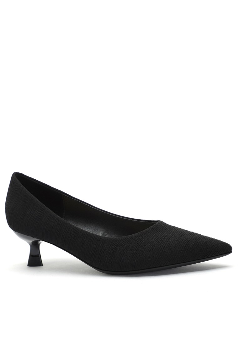4.5CM Pointy Satin Fabric Pumps 2047-2