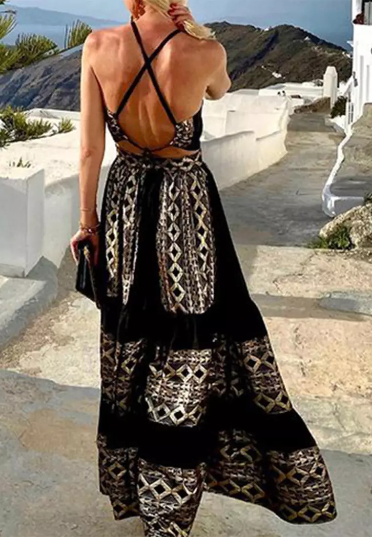 Summer new printed fashionable loose dress CA25042241BK