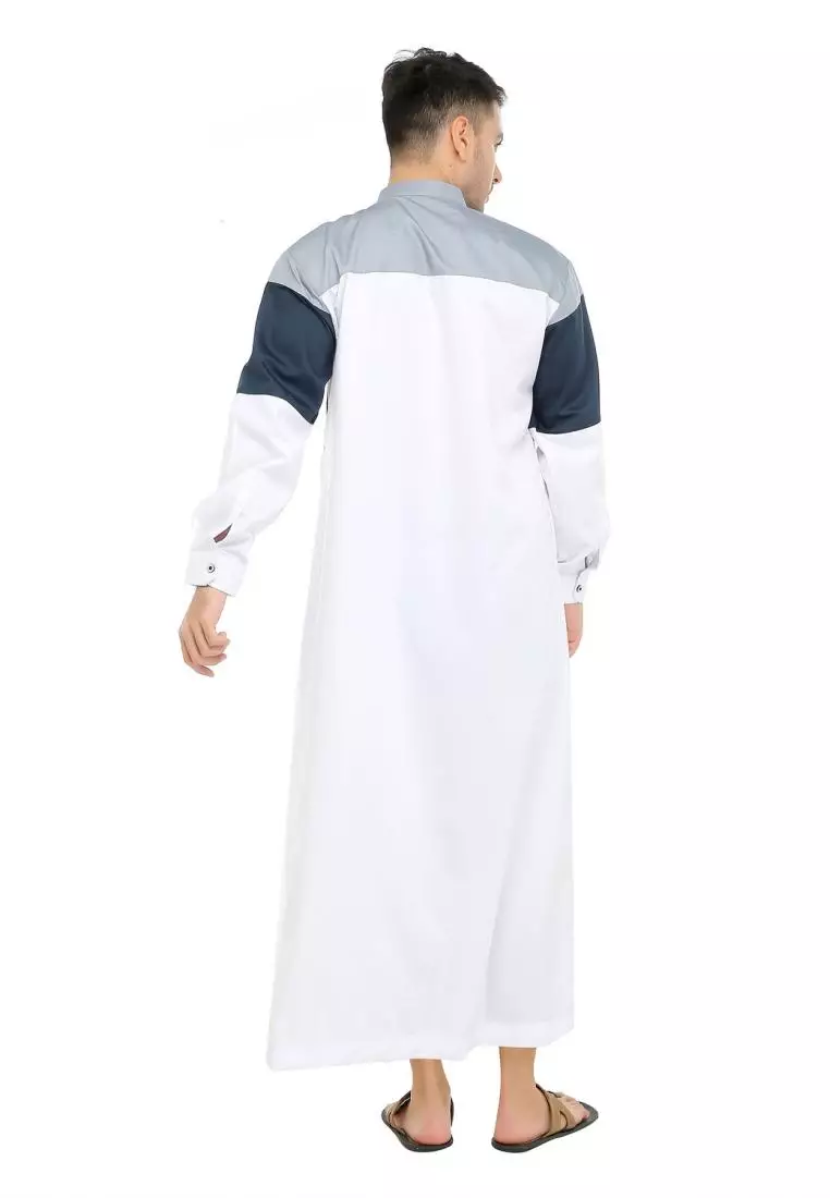 Jubah Gamis Muslim Pria Arsyad - Putih