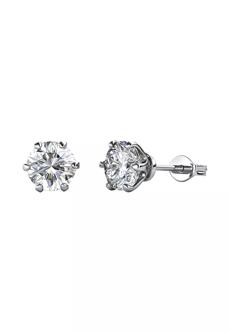 Jual Her Jewellery Berlian Moissanite Les Solitaire Earring [GRA ...