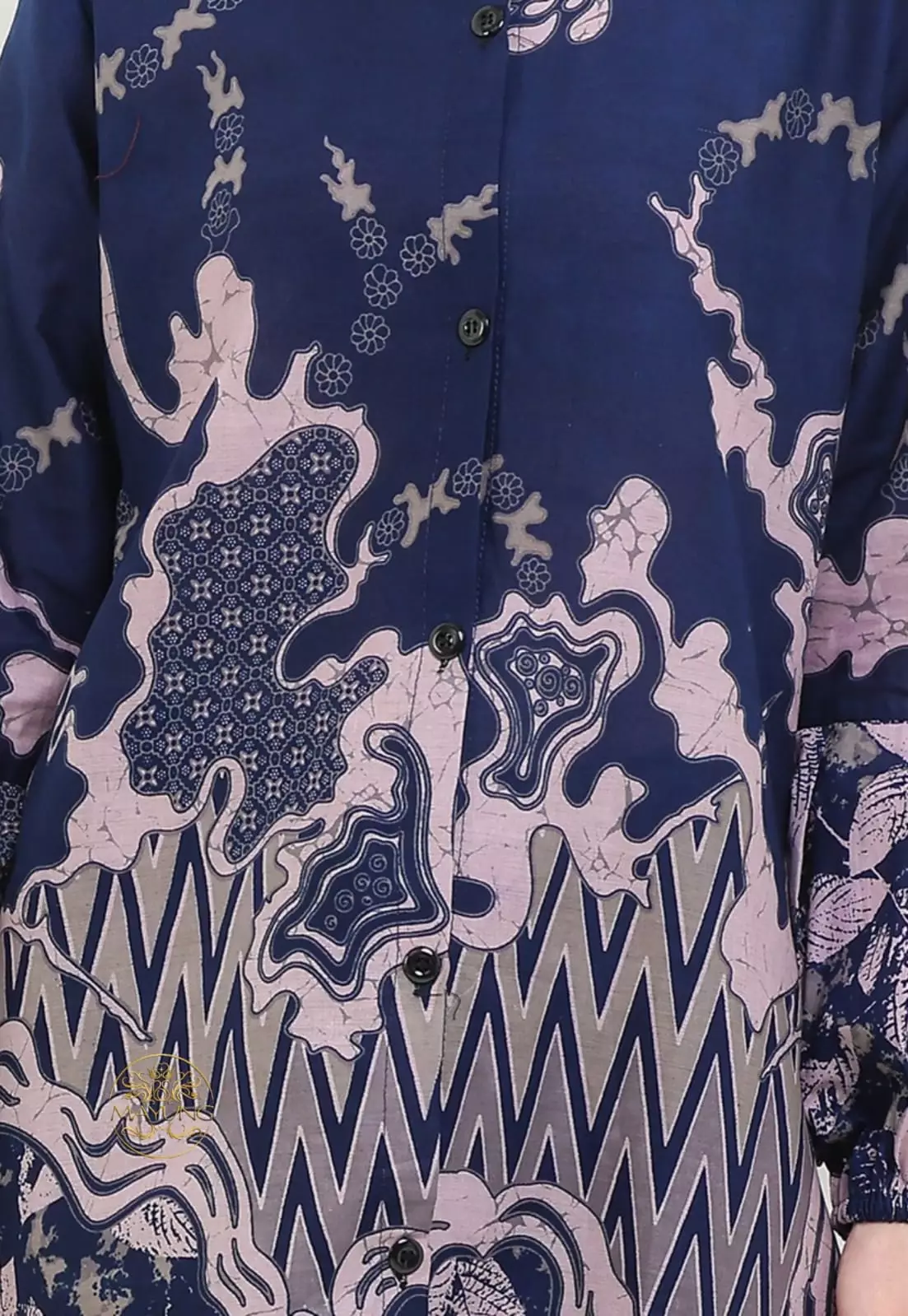 Tunik Batik Respati Navy Premium NLN