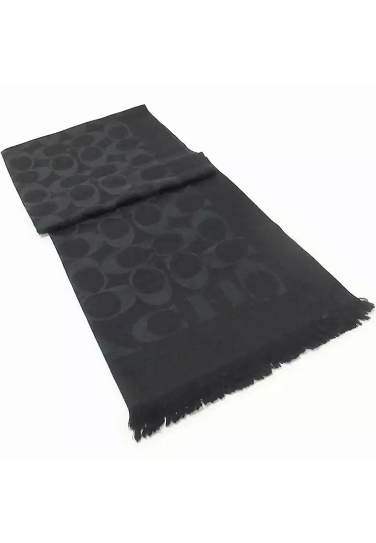 coach scarf black