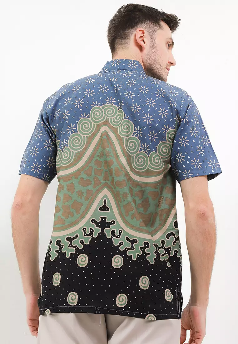 Gulali Kemeja Batik Premium Pria Casual Modern Lengan Pendek