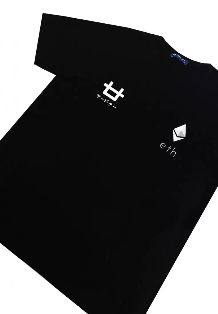 MTI58 Kaos T-Shirt Pria Instacool Thirdday X Ethereum Hitam