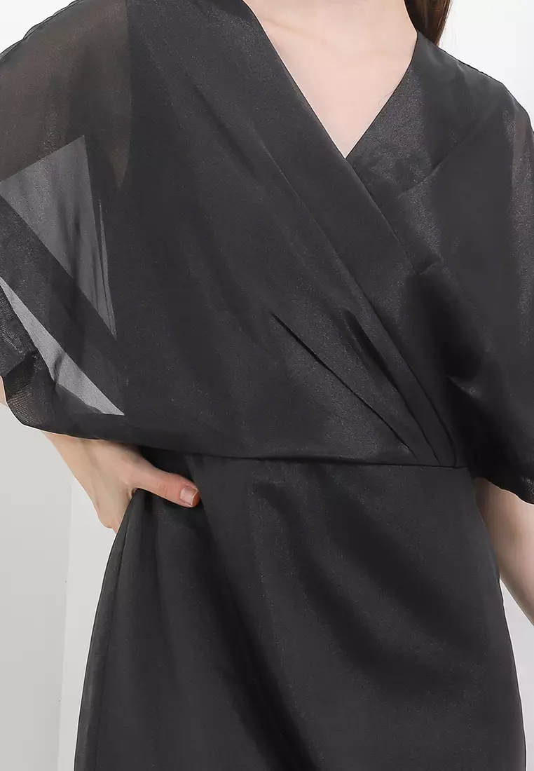Solid Wrap Dress