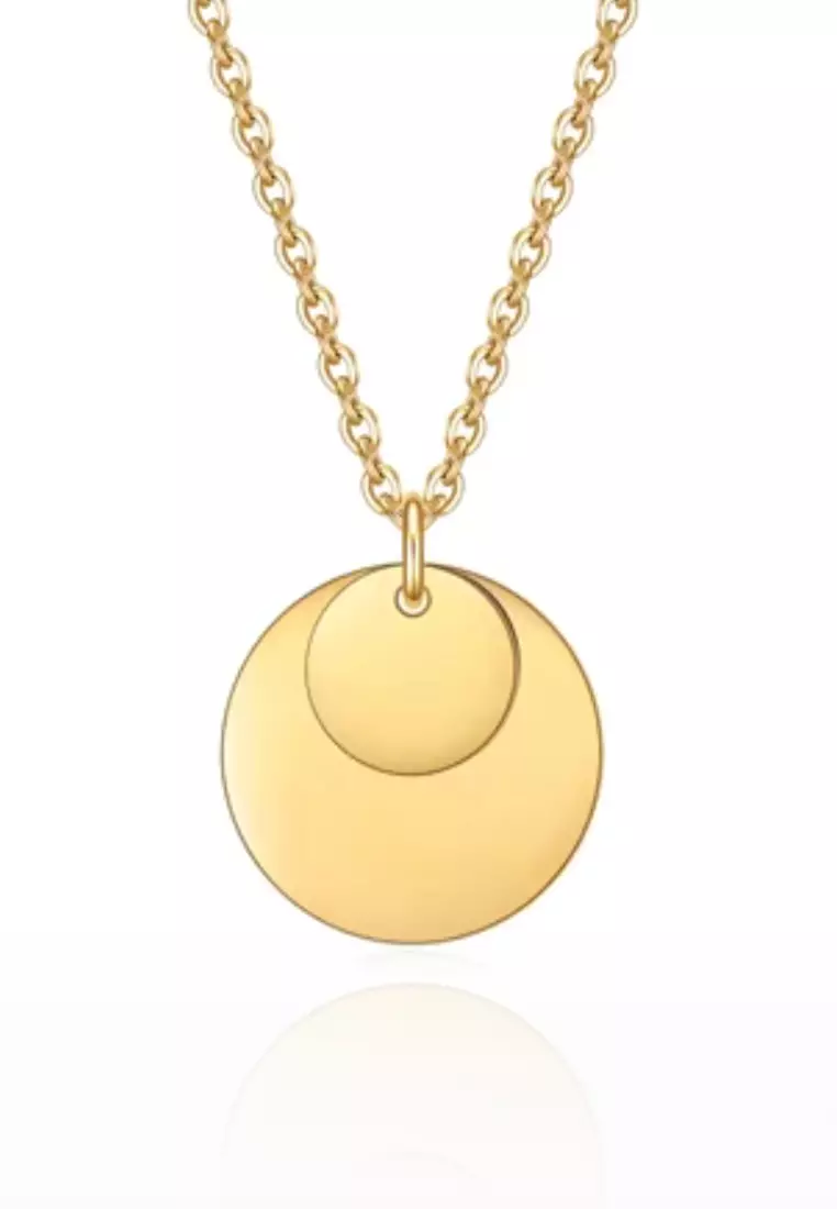 Gemina Double Pendant Necklace in Gold