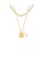 Glamorousky silver Fashion Simple Plated Gold 316L Stainless Steel Geometric Square Pendant with Double Layer Necklace 6E28CAC772F782GS_2