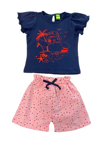 Didi and Friends Toddler Round Neck Ruffle Short Sleeve Tee with Culottes DE4B7KA2BC82EBGS_1