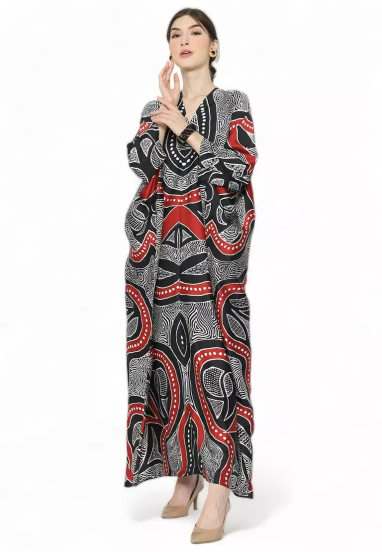 Kanzi Long Sleeve Batik Kaftan