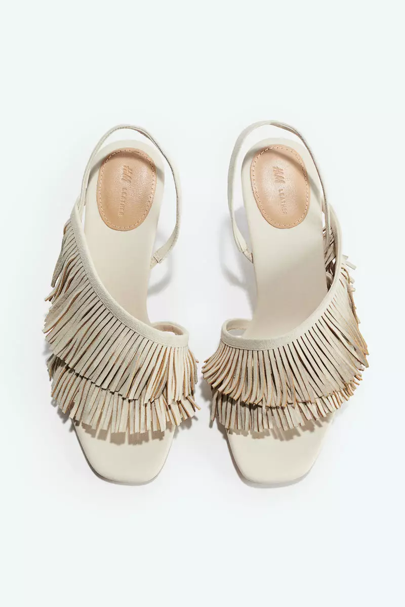 Heeled suede sandals