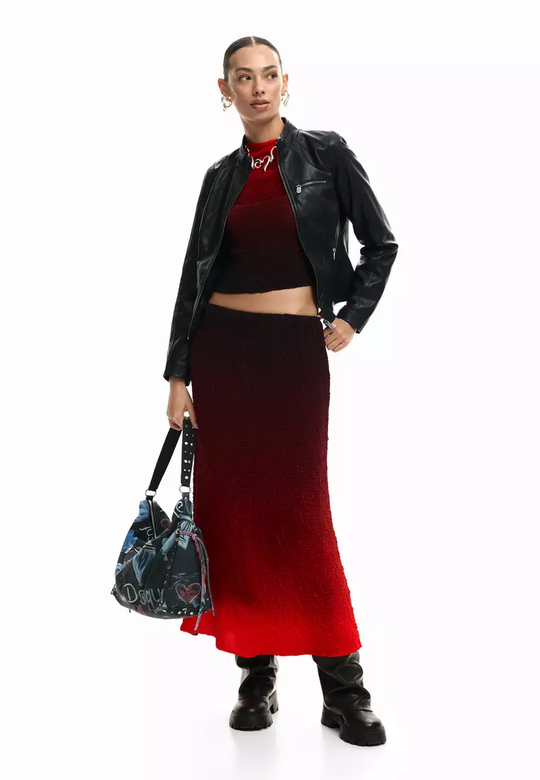Gradient midi skirt