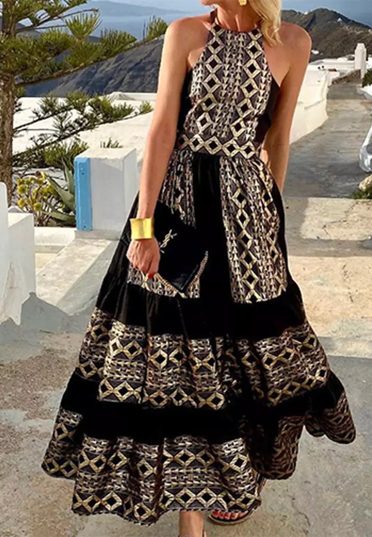 Summer new printed fashionable loose dress CA25042241BK