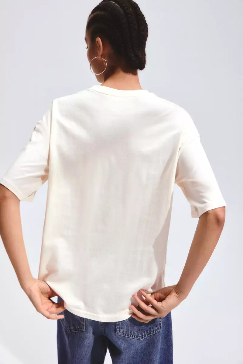 Oversized print-motif T-shirt