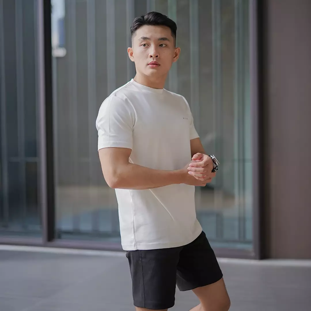 Kale JUNO WHITE/ Cotton Cloudy / Atasan Kaos Pria / Kaos Basic Pria