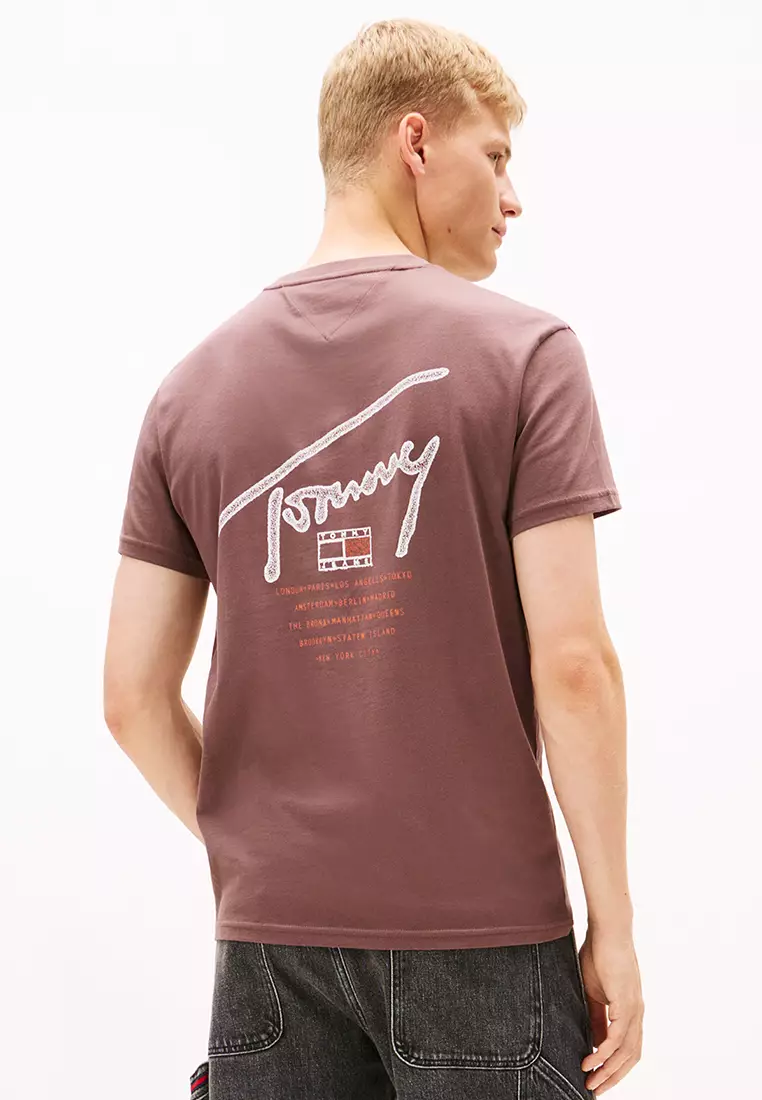 Signature Logo Crew Neck T-Shirt - Tommy Jeans