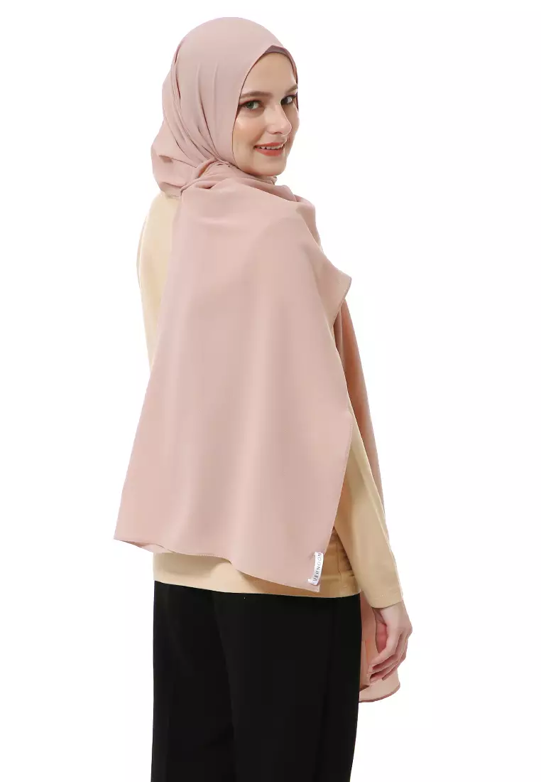 Marit Pashmina Syari Polos Muslimah Wanita Premium High Quality - Cream