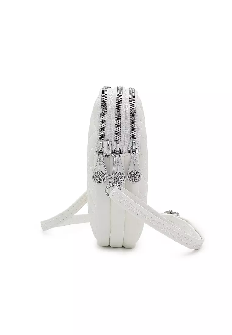 Women's Shoulder Sling Bag / Sling Purse - Creamy White