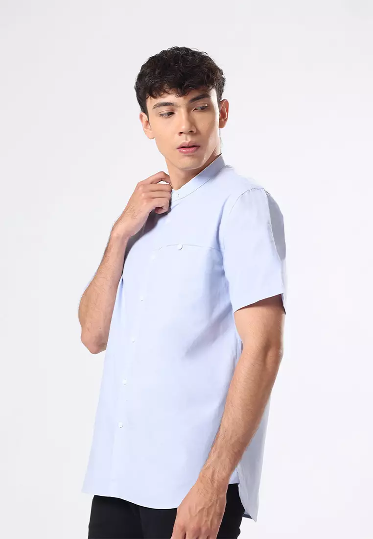 Kemeja Koko Pria Lengan Pendek Baju Muslim Pria STARKOV BLUE