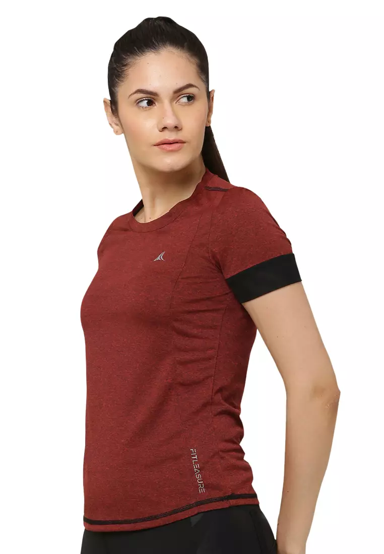 Red running top deals womens