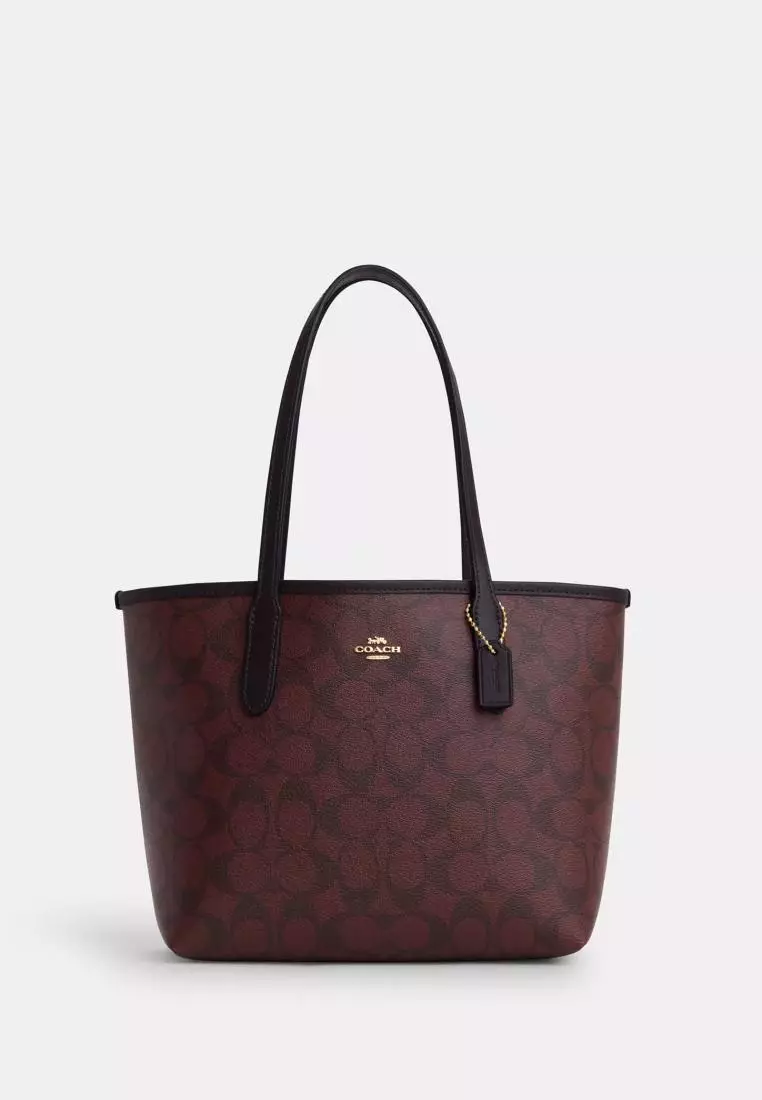 Coach oxblood tote discount