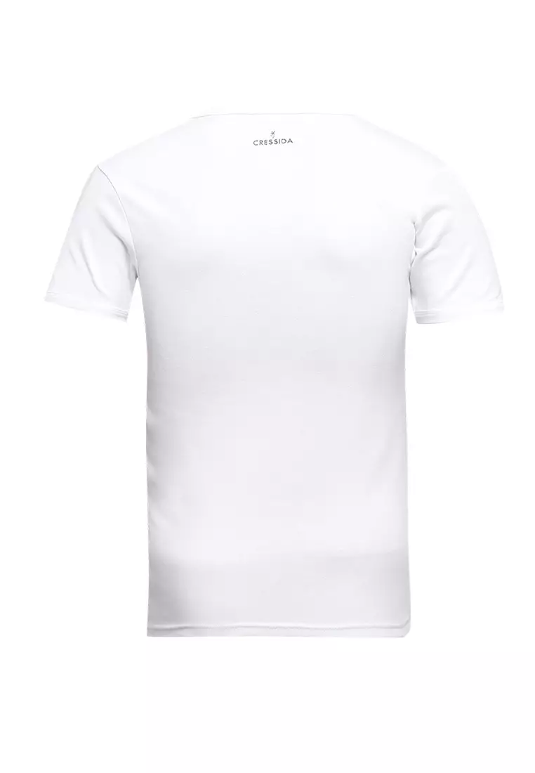 Short Tshirt Rib With Basic Round Neck