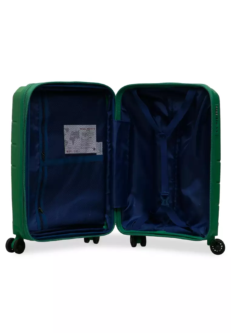 Carlton Koper Size 20inch Classic Design Suitcase Unisex TSA Lock Material Polypropylene ORIGINAL - Army Green