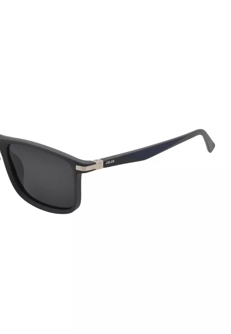 Buy jojo Rectangle Two Toned Sporty Spring Temple Polarized Sunglasses ...