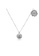Millenne silver MILLENNE Made For The Night Surround Solitare Cubic Zirconia White Gold Necklace with 925 Sterling Silver D1E67AC669FAB2GS_5