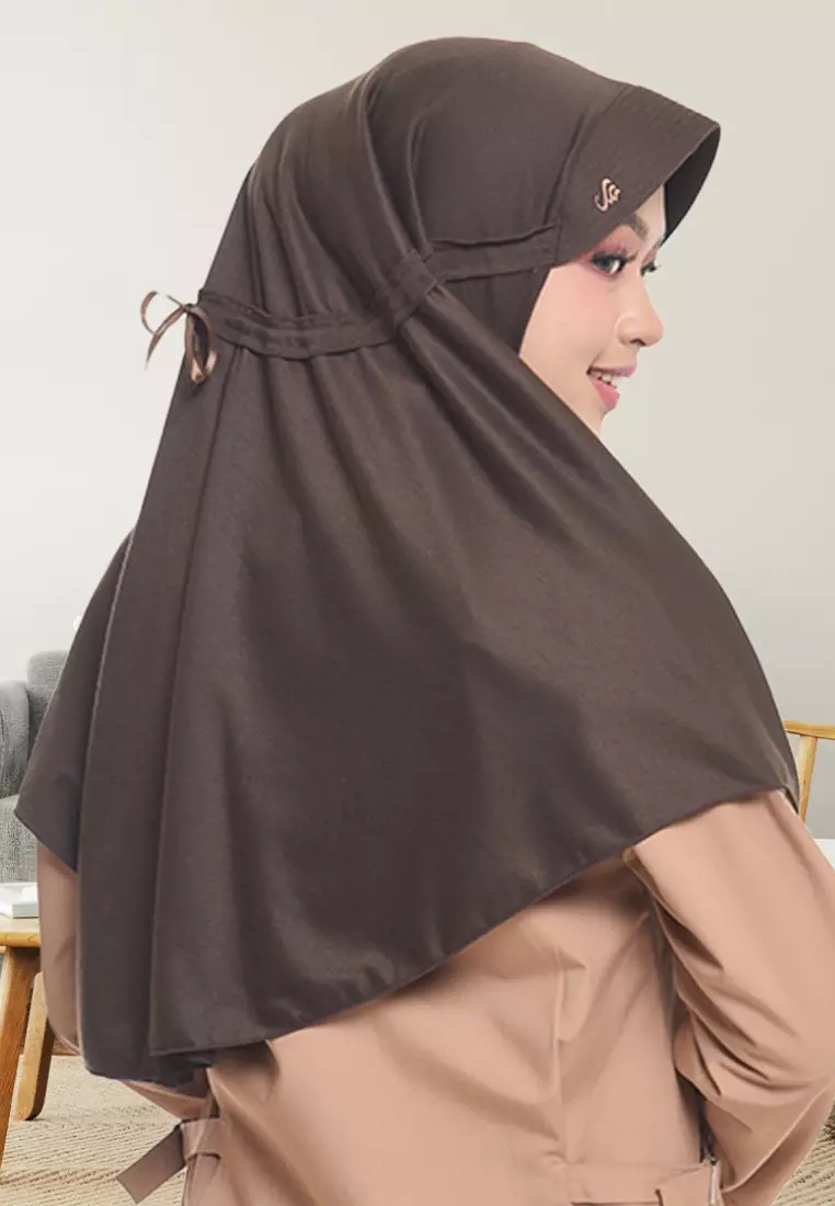 Rabbani - Kerudung Sekolah Instan Innova Lx - Brown