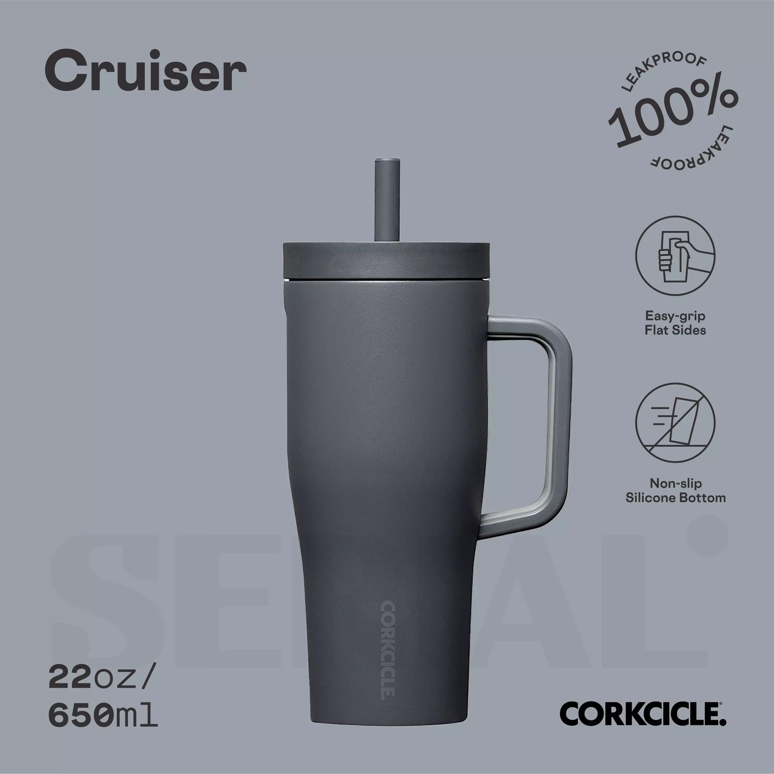 CORKCICLE Leakproof Cruiser 22oz - Flint