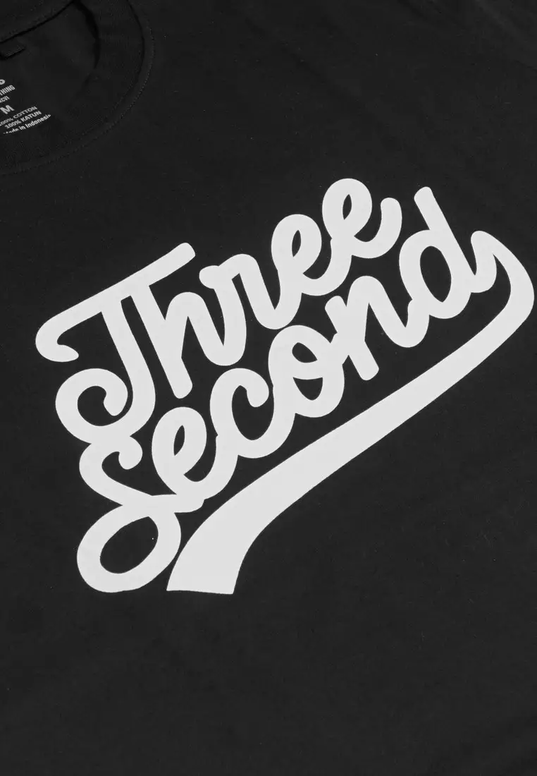3Second Men's T-Shirt Short Sleeve Cotton Typography OL-C381223