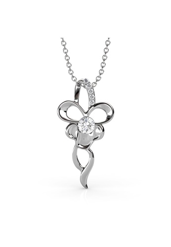 Her Jewellery silver Butterfly Silver Pendant -  Made with premium grade crystals from Austria HE210AC18IUZSG_1