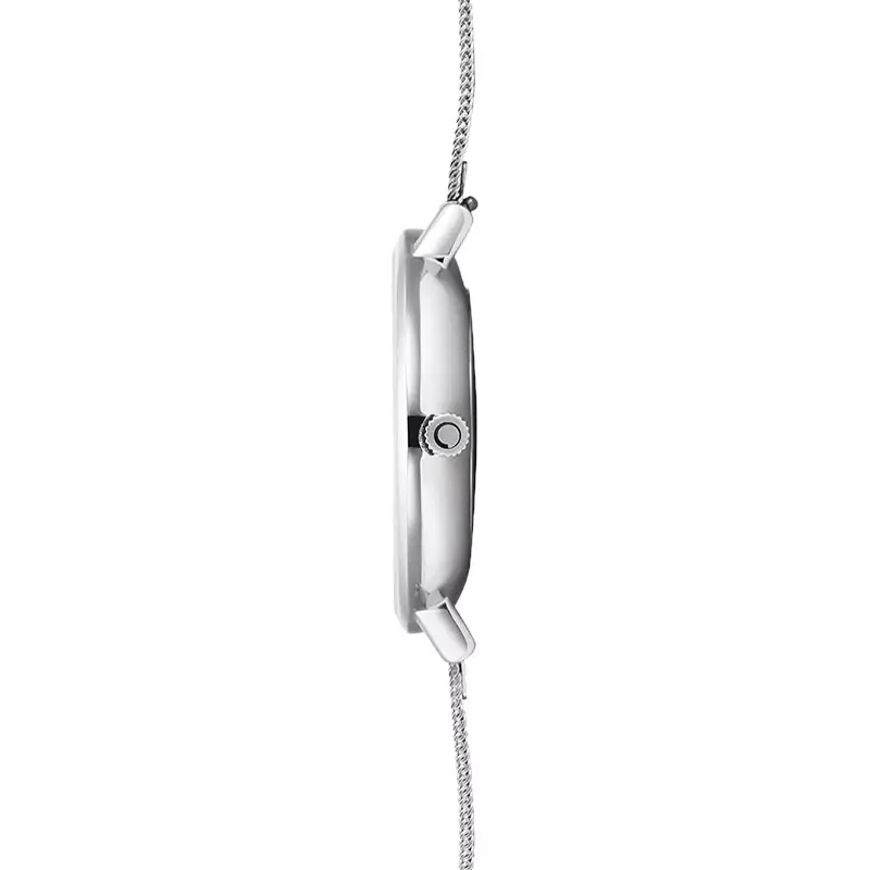 Jam Tangan Wanita Obaku V186LXCWMC Vest Steel Mother Of Pearl Dial Silver Mesh Strap