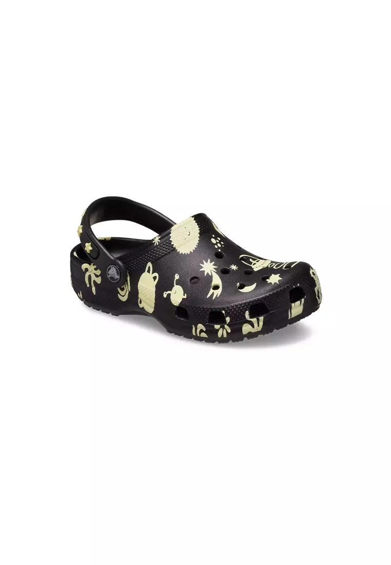 Discount on Crocs  shoes - SKU: Toddler Classic Glow Space Clog In Black