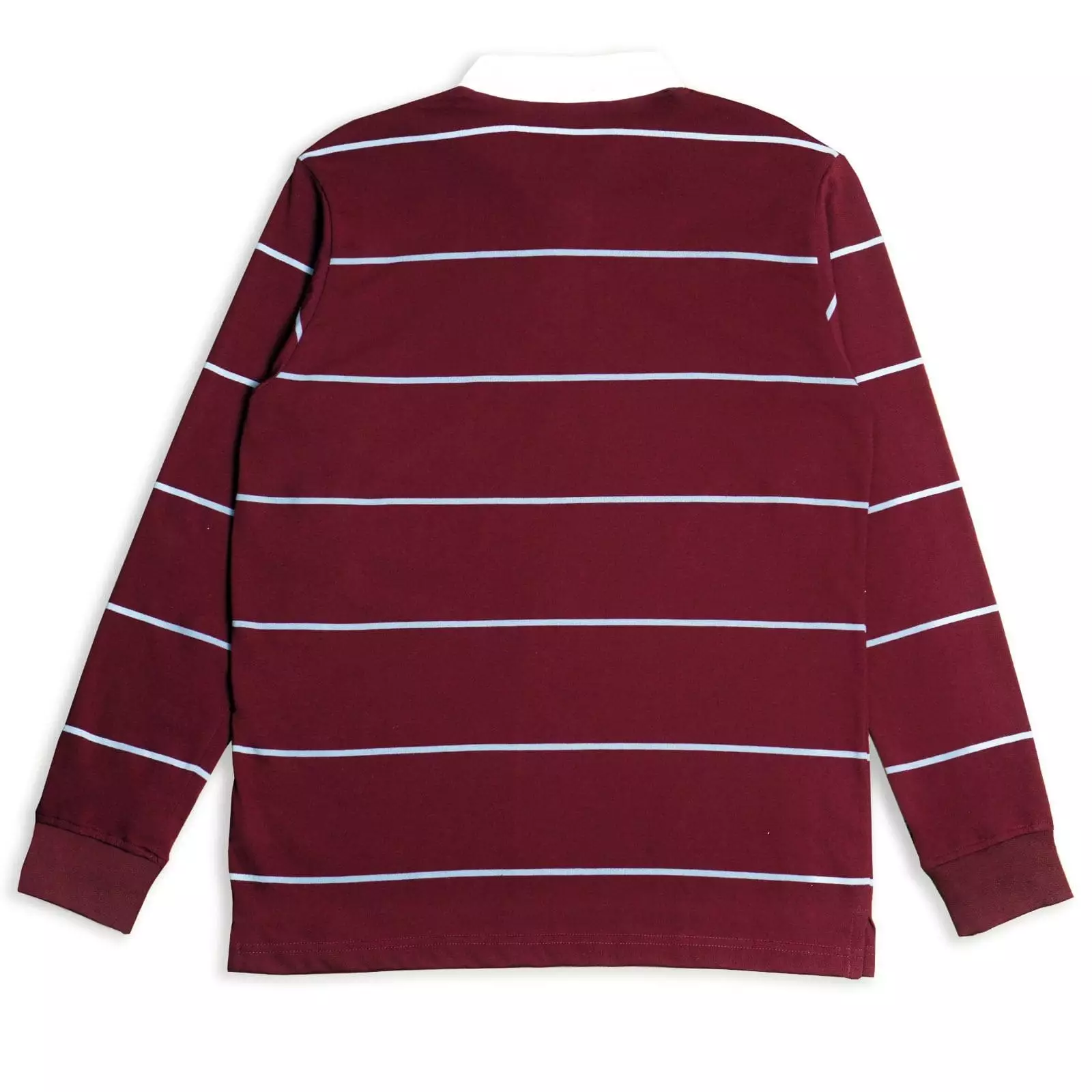 Matsuda Kaos Rugby Polo Shirt Katun Pria Lengan Panjang Tsuyama Burgundy