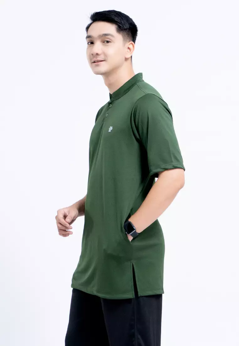 Tiento Naufal Baju Koko 3in1 Kurta Pria Dewasa Muslim Kerah Ciangi Casual Kerja Dry Fit Olahraga Ibadah Salat Lengan Pendek Ramadhan