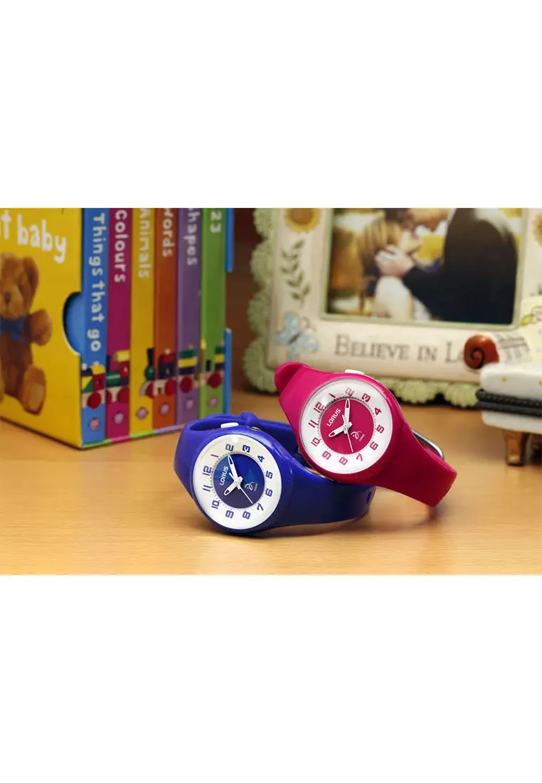 Jam Tangan Anak Lorus Original Garansi Resmi R2327NX9 Strap Silicone Blue Analog Novak Djokovic Foundation Unisex