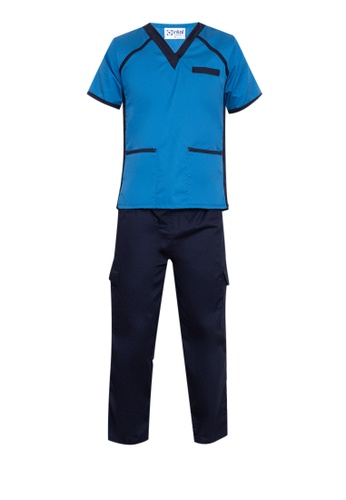 INTAL GARMENTS Scrub Suit Medical Doctor Nurse Uniform SS09B CARGO ...