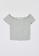 Terranova grey Women's Off-The-Shoulder Crop T-Shirt 93781AA9555149GS_1