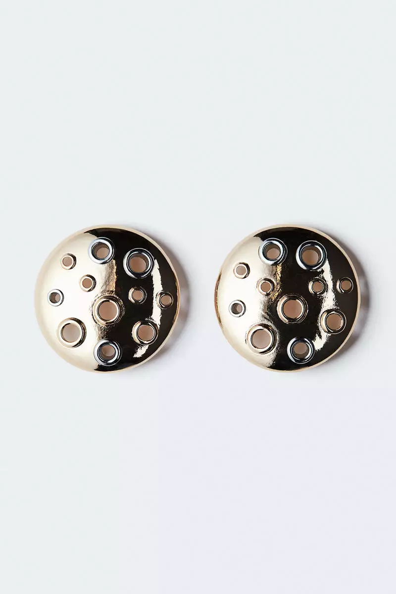 Eyelet-detail earrings