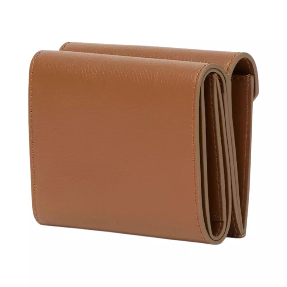 FF Diamonds Trifold Leather Wallet Light Brown/Tan Ghw