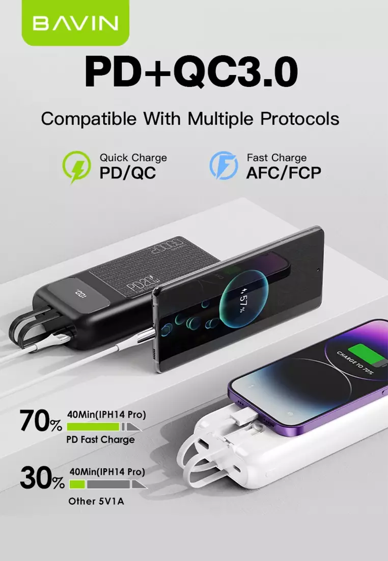 Buy Bavin Bavin Pc S Mah Fast Charging W Powerbank Built In