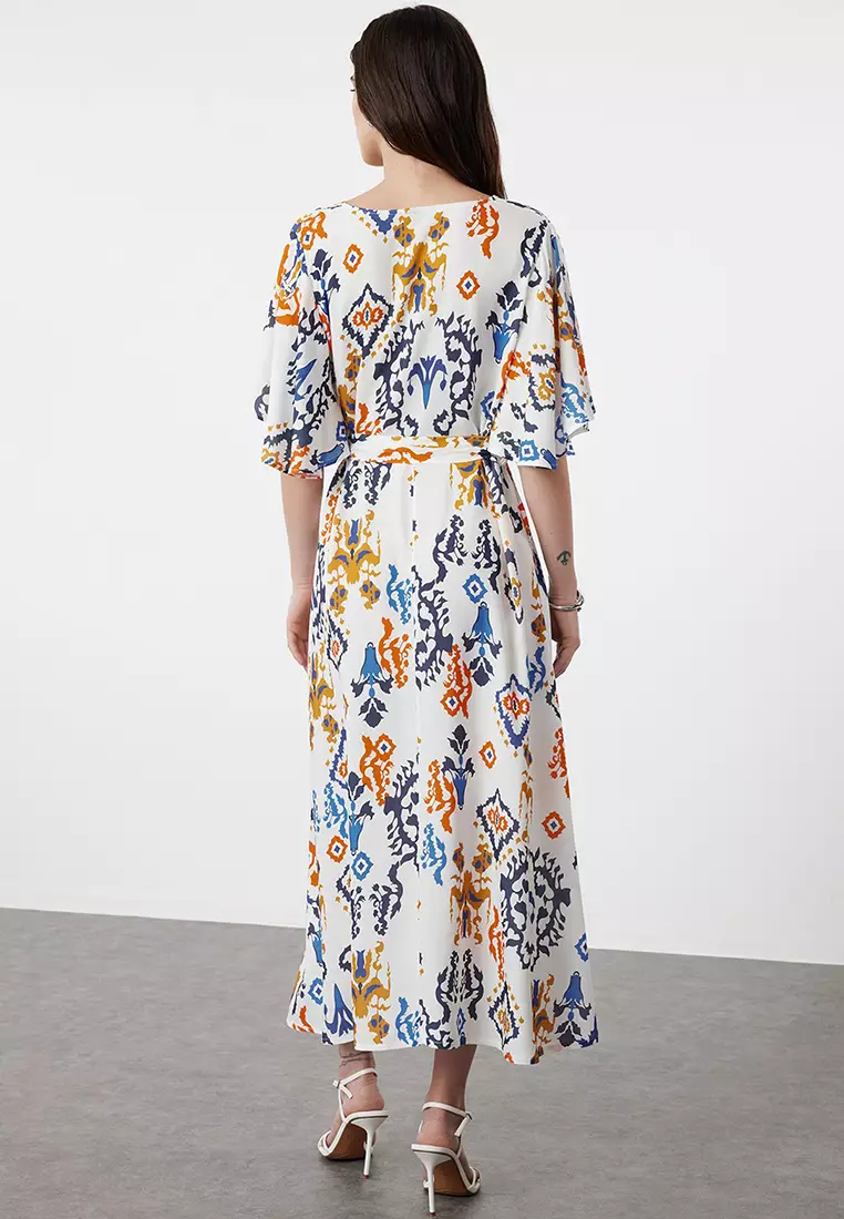 Printed Wrap Dress